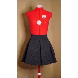 Black Pleated Mini Skirt